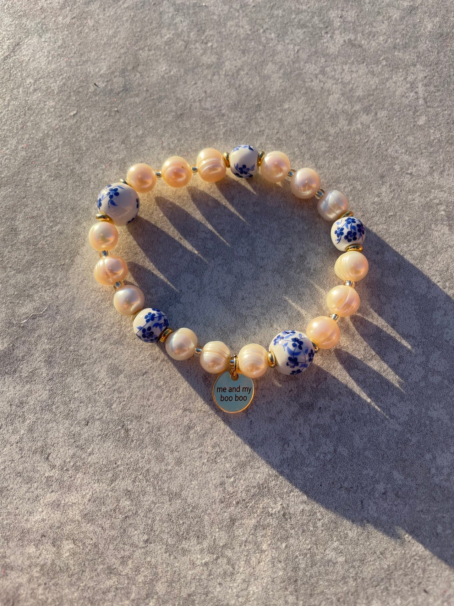 Rosie hand painted floral bracelet