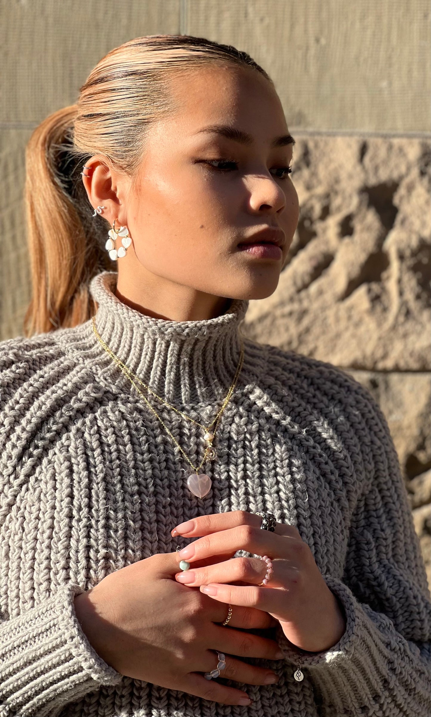 Molly heart earrings