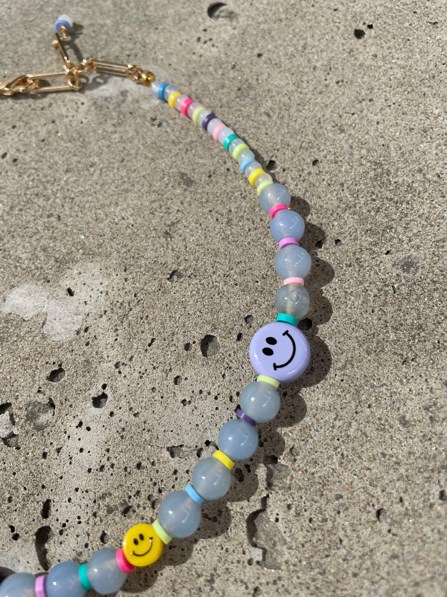 Cloudy smiley necklace