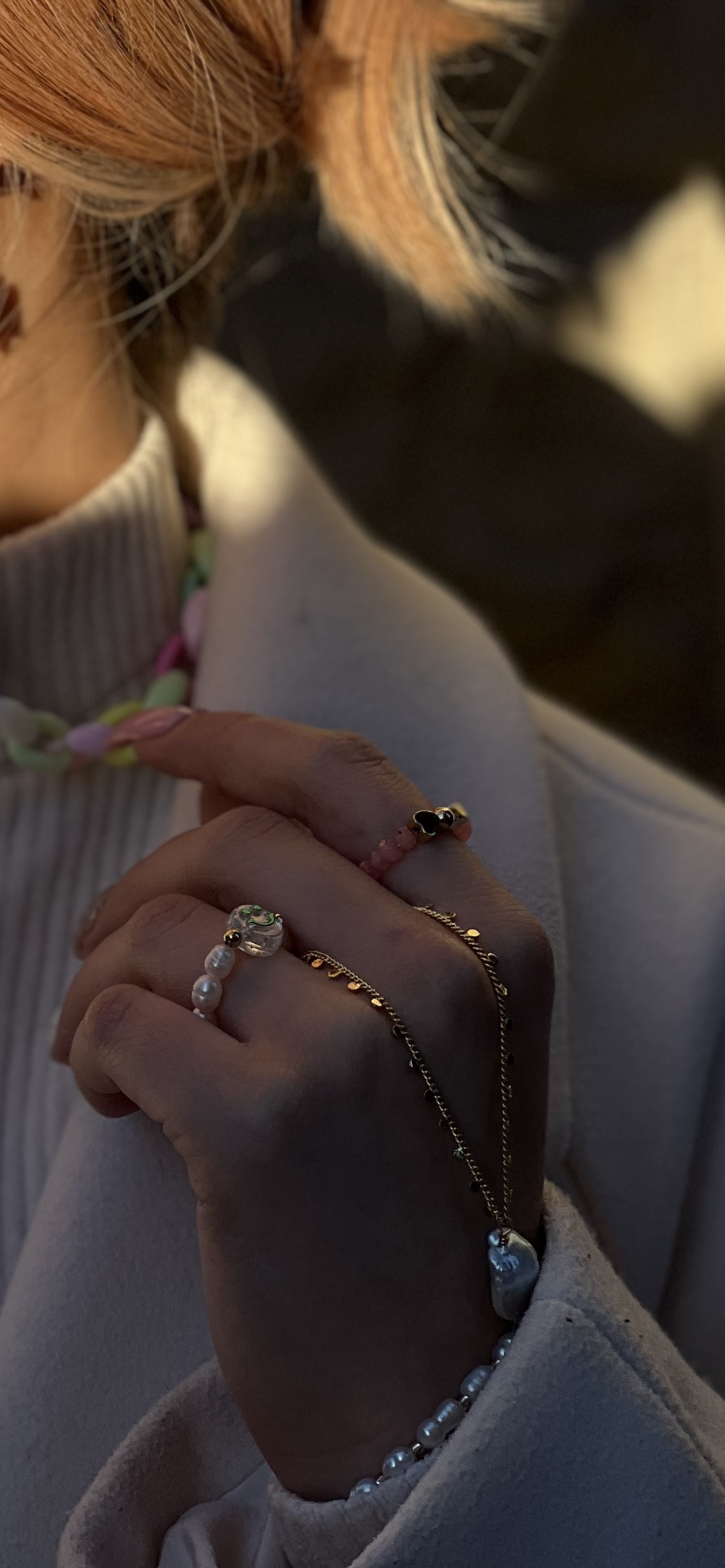 Smiley freshwater pearl ring