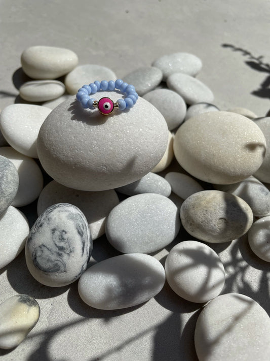 Evil eye pastell ring