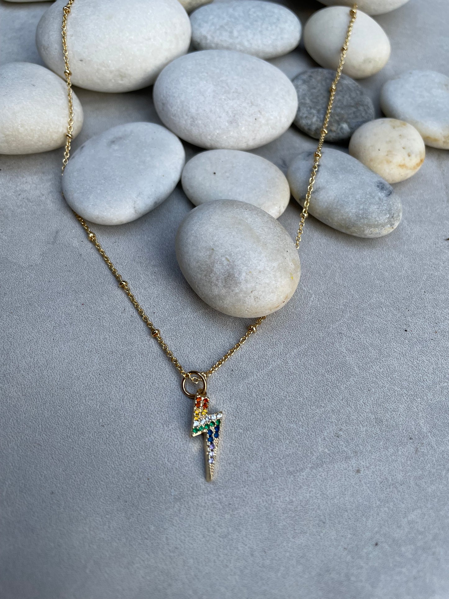 Pride lightning necklace