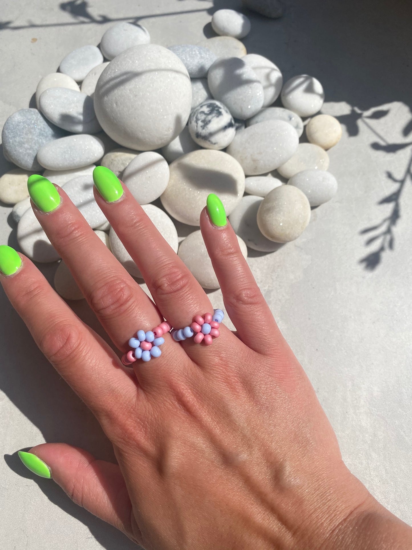 FLower rings - set of two