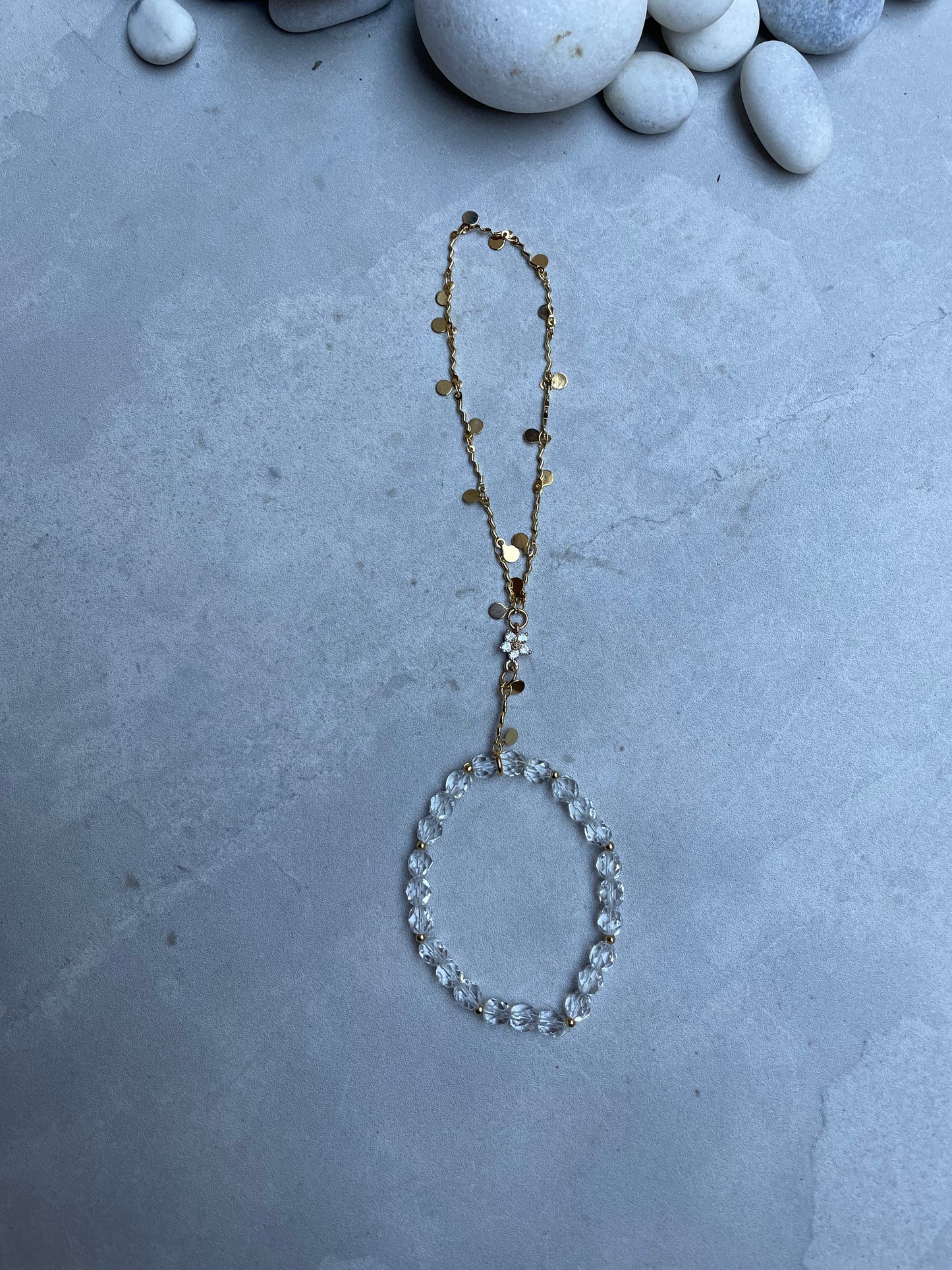 Crystal flower hand jewelry