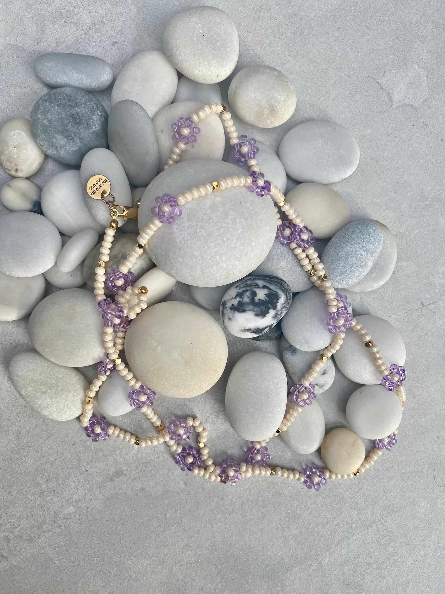 NINA long flower necklace