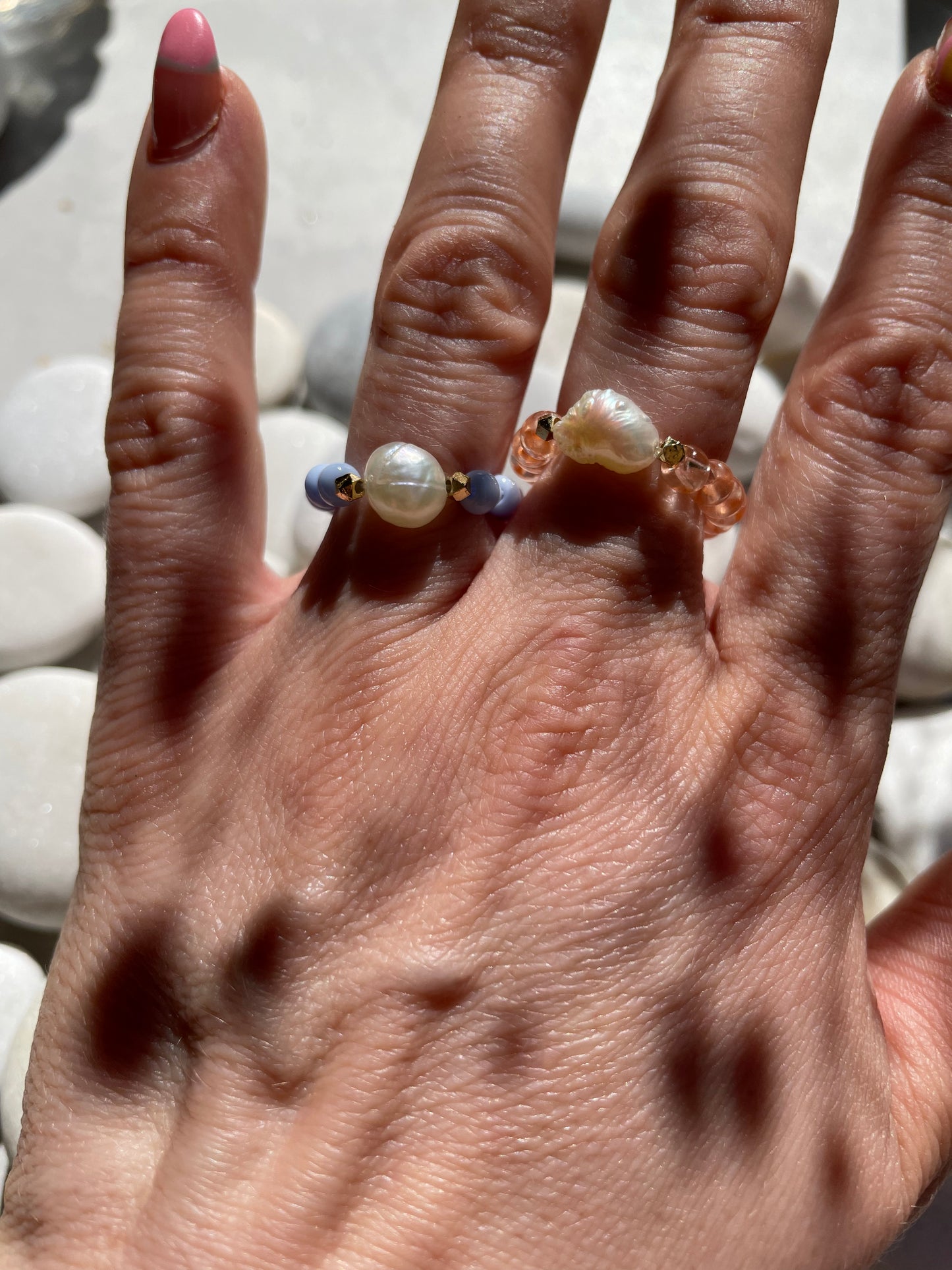 Freshwater pearl ring