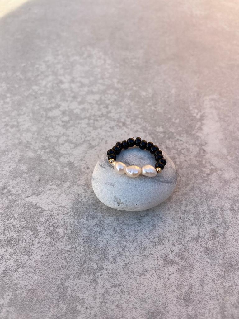 Triple the fun freshwater pearl ring
