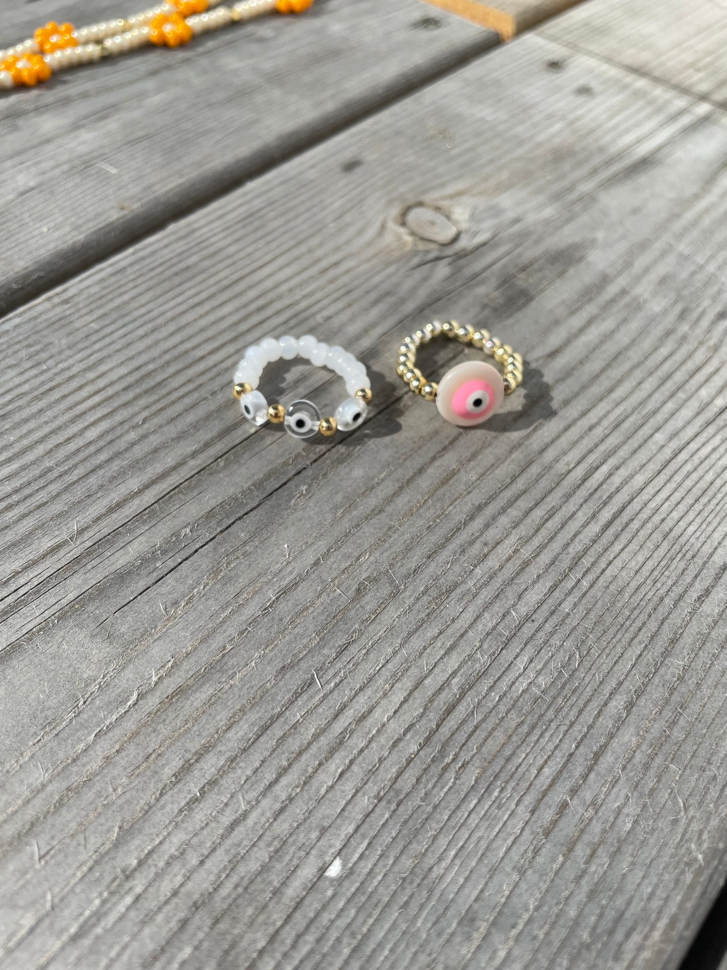 Evil eye ring - set of Two