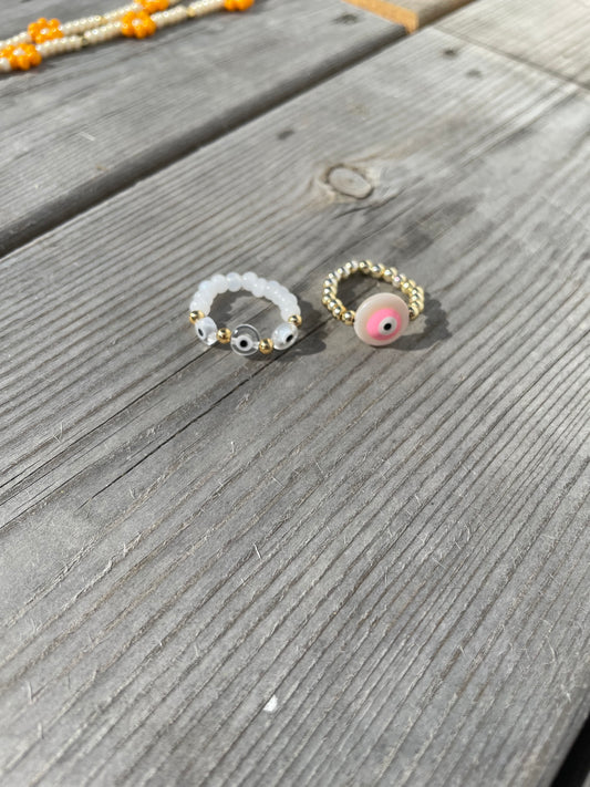 Evil eye ring - set of Two