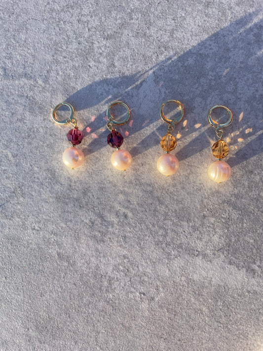 Swarowski pearl earrings