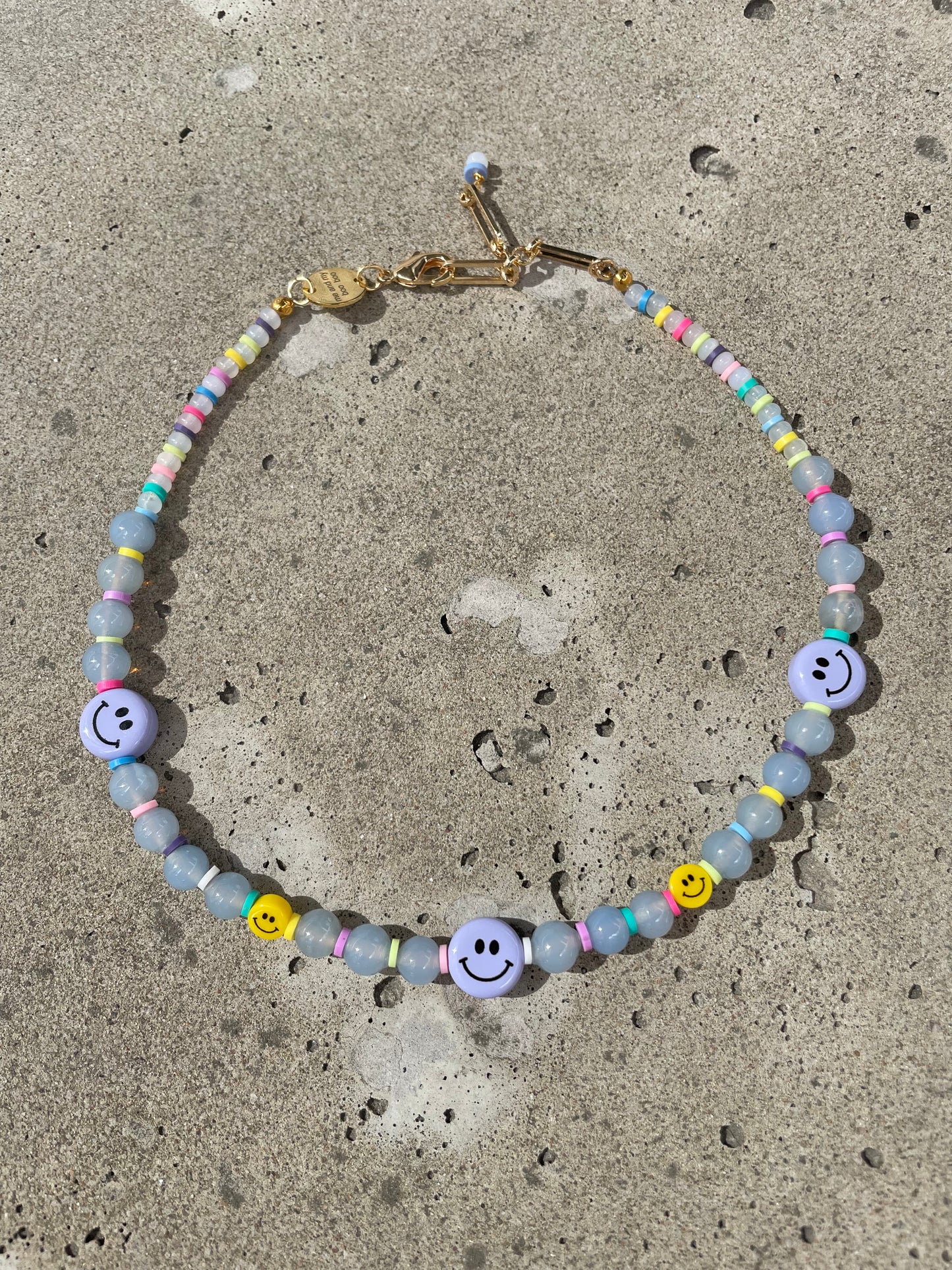 Cloudy smiley necklace