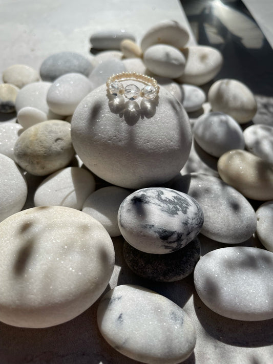 Triple clear crystal ring