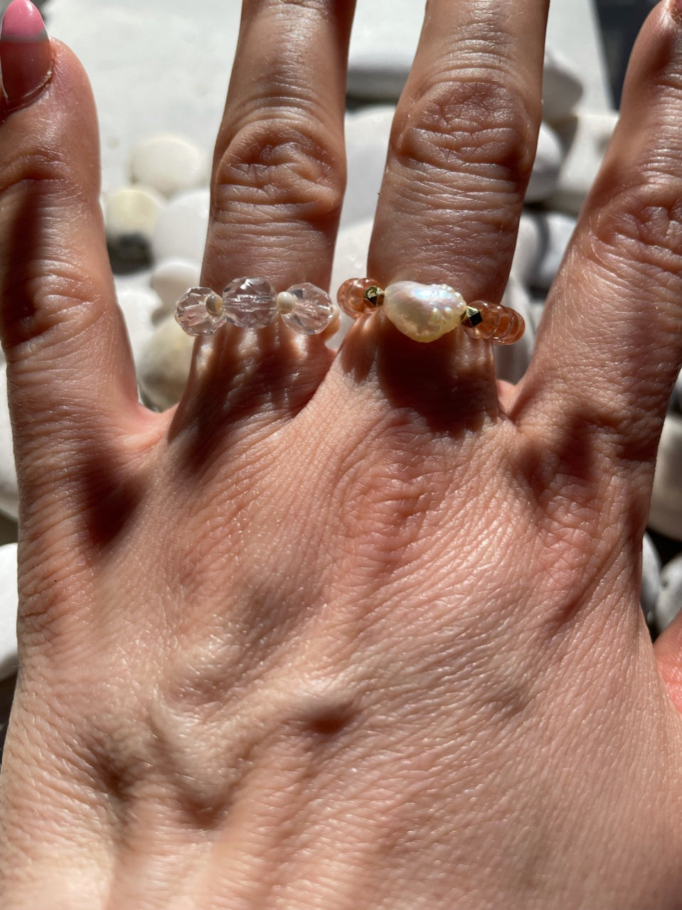 Freshwater pearl ring