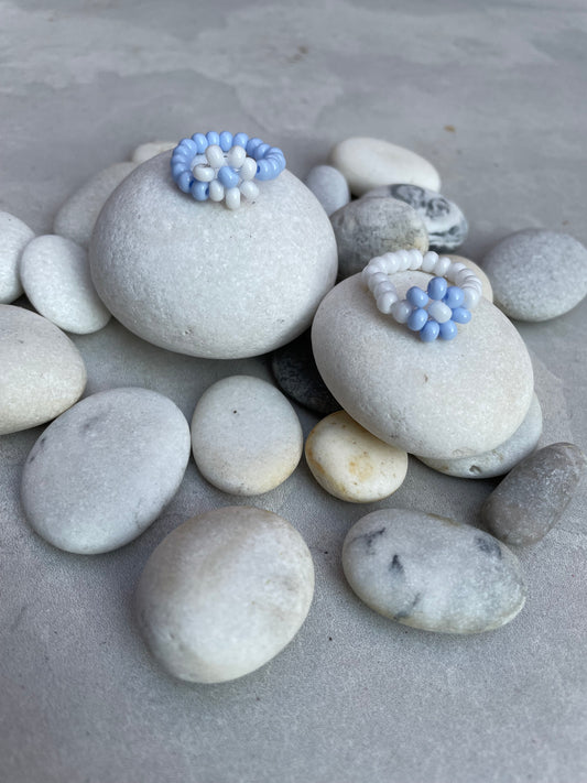 Flower rings - set of two