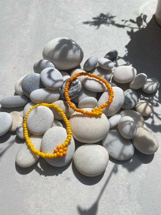 Single flower bracelet - Set of two