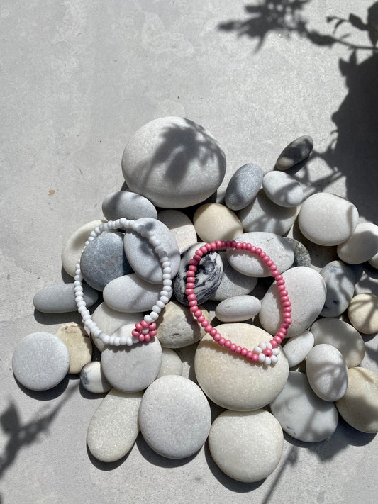 Single flower bracelet - Set of two