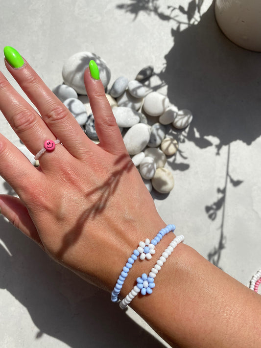 Single flower bracelet - Set of two