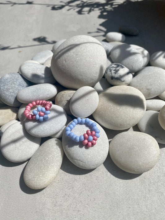 FLower rings - set of two