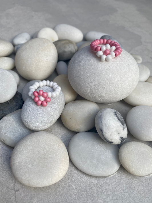 Flower rings - set of two