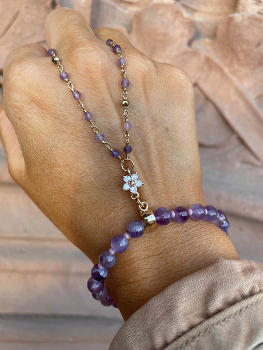 Amethyst hand jewelry